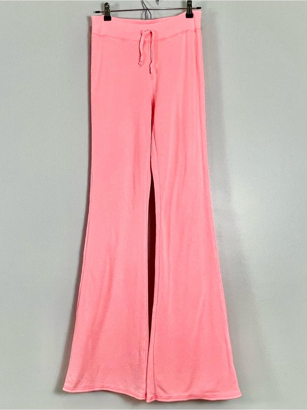 SKIMS Womens Lounge Sweatpants Flared Leg Neon Orange Coral Drawstring Sz. Small
